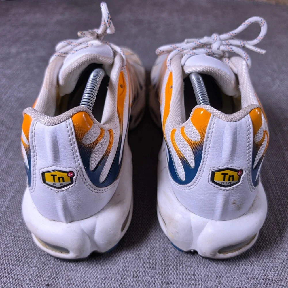 Nike Air Max Plus SE Mens 13 White Orange Blue DV3507-100 Carabiner Sneakers
